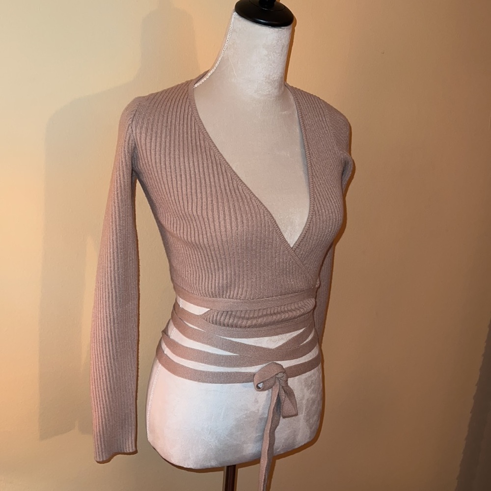 🆕 Women Knit Wraparound Sweater